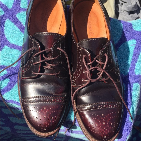 Burgundy Madewell Alexa Chung Keaton oxfords 6.5 - Picture 2 of 3
